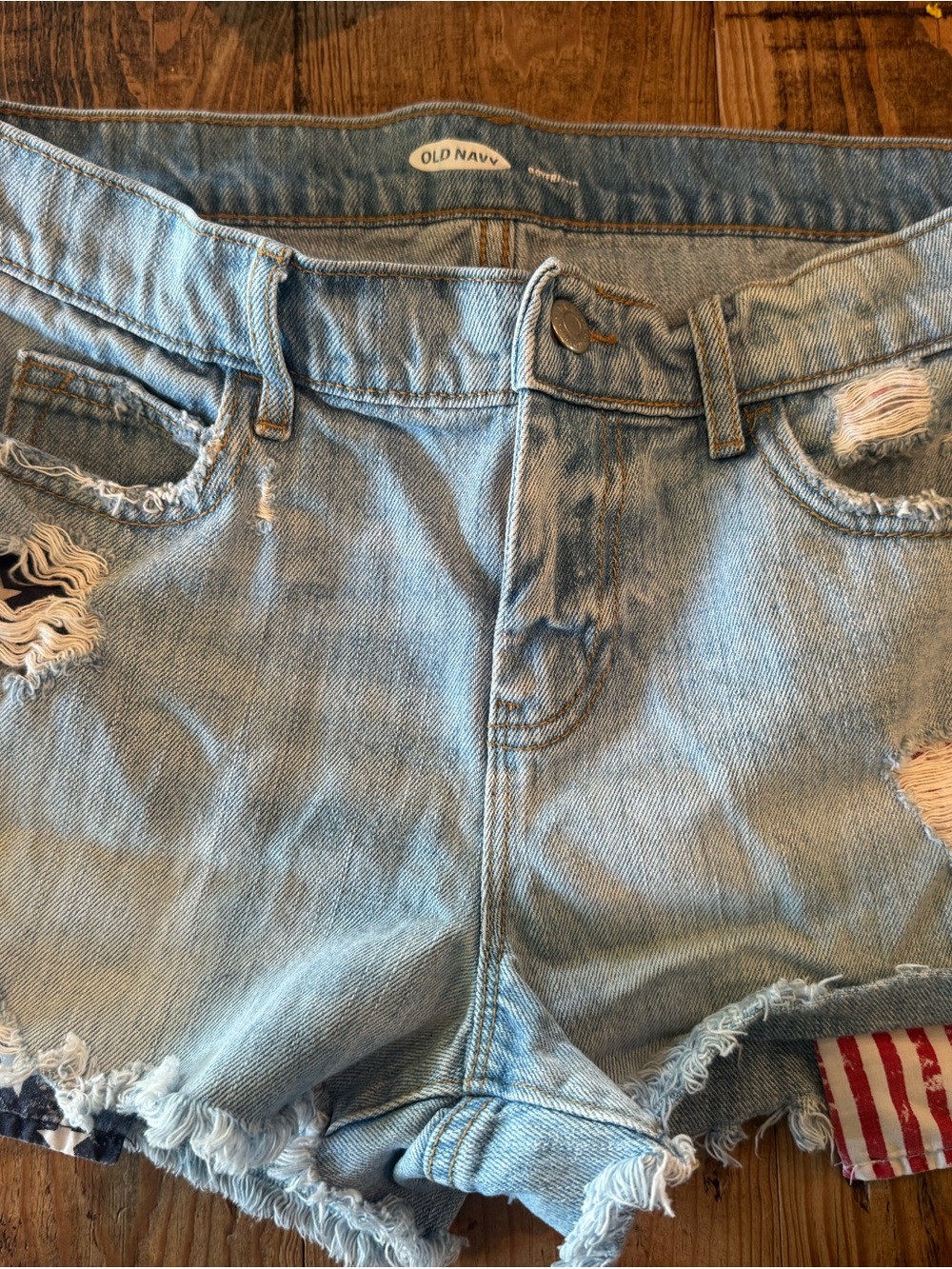 Old Navy Light Blue Ripped Denim Cutoff Shorts